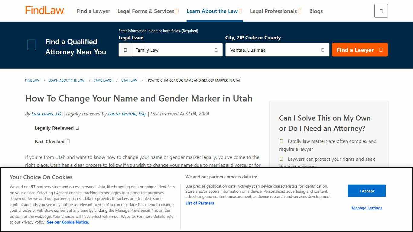 How To Change Your Name and Gender Marker in Utah - FindLaw