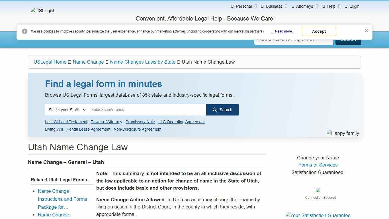 Utah Name Change Law – Name Change